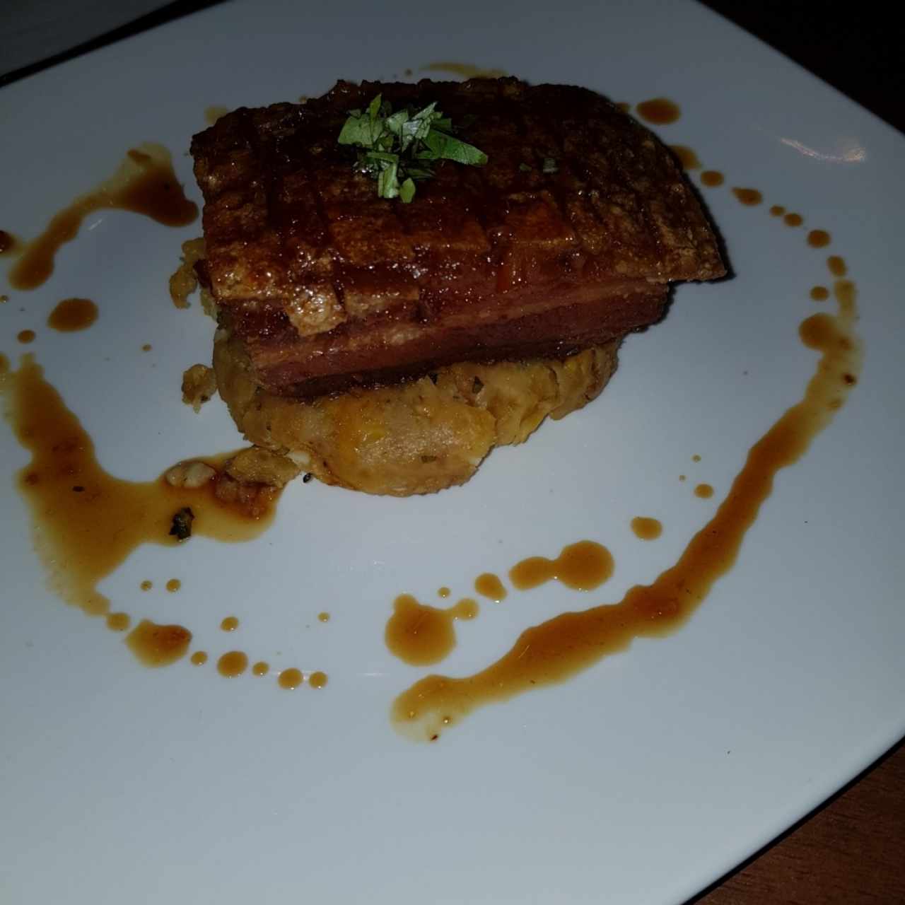 Pork Belly con glaseado de Ron Abuelo