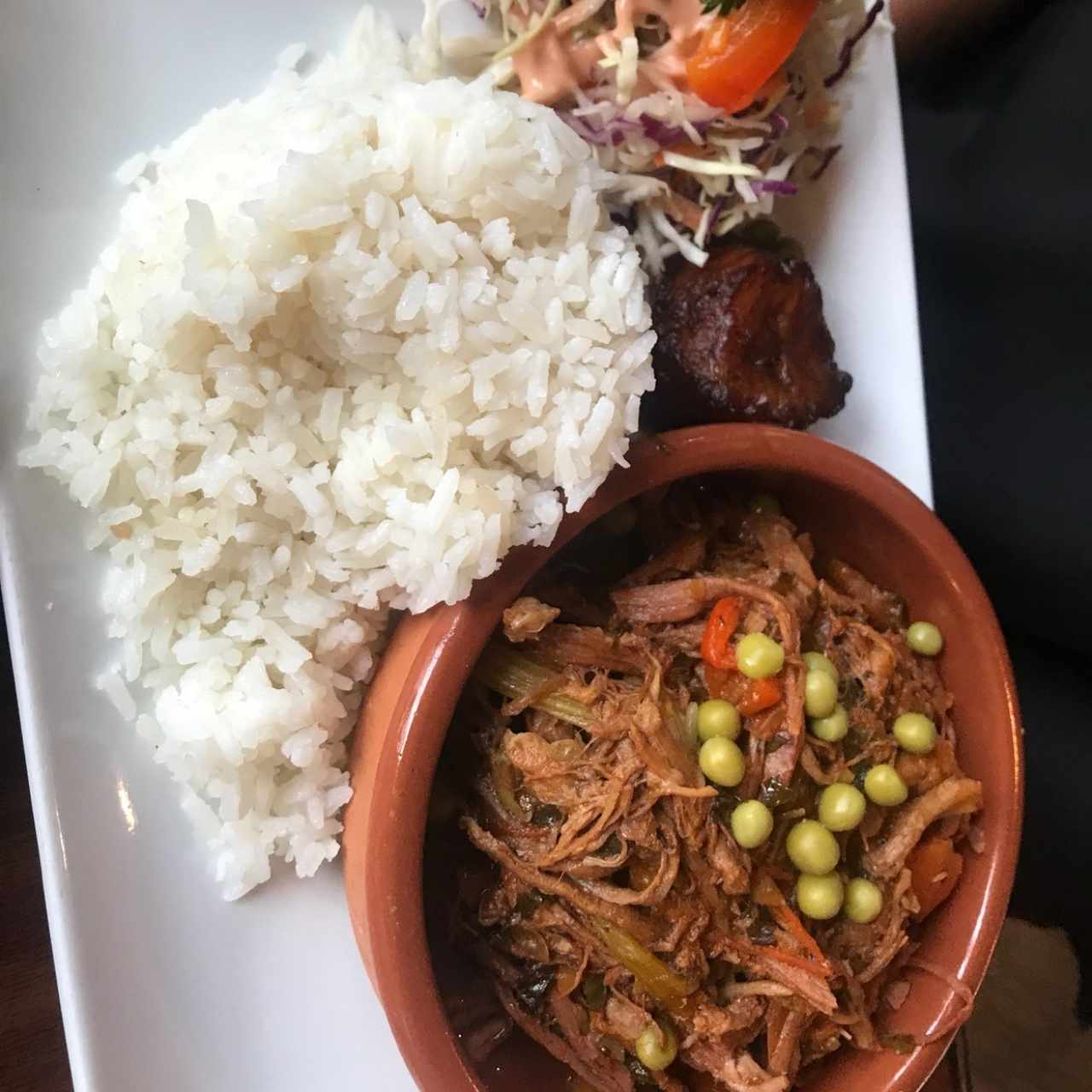 roja vieja con arroz blanco