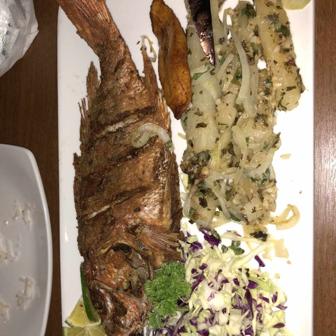 pargo frito con yuca al mojo ❤️