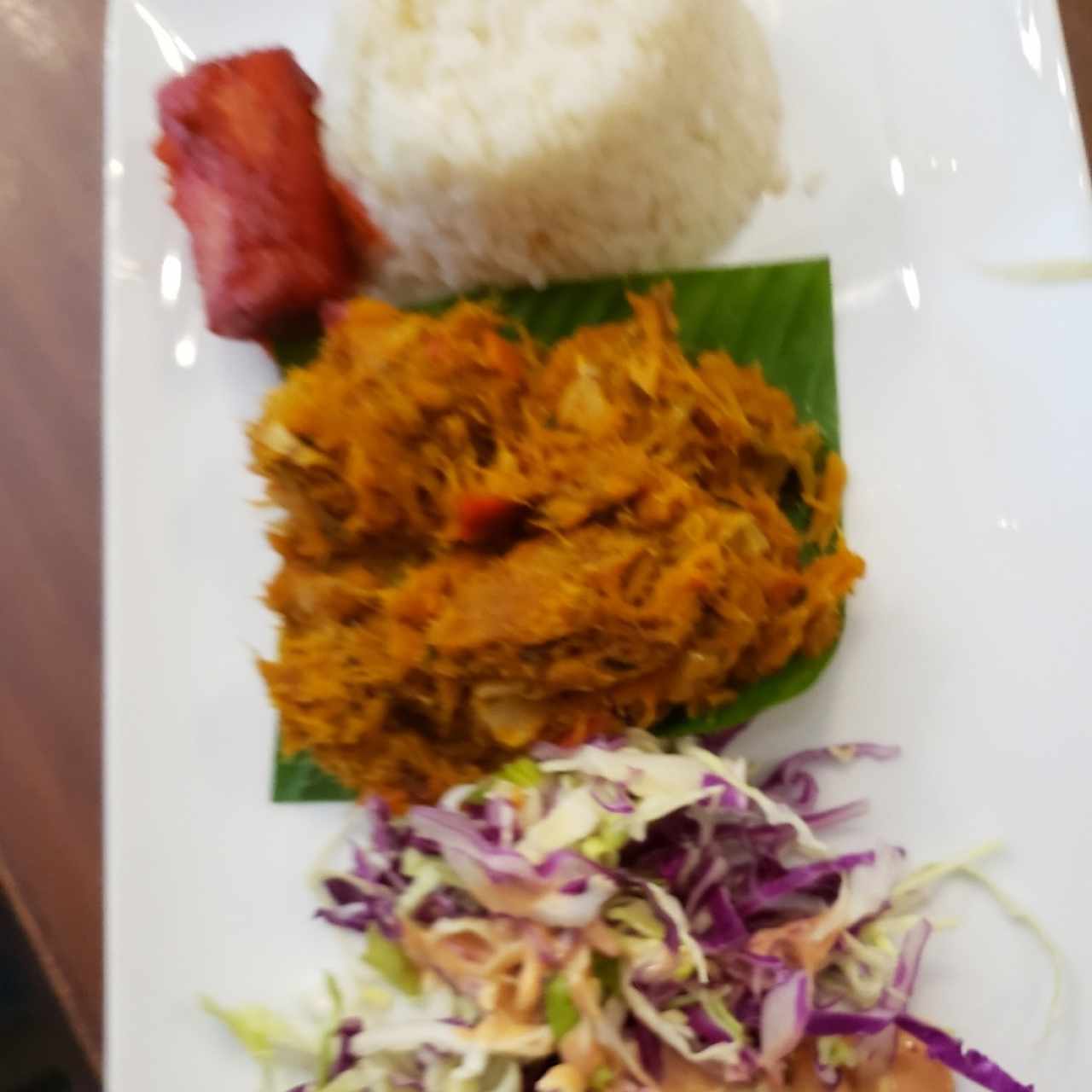 Bacalao con arroz con coco