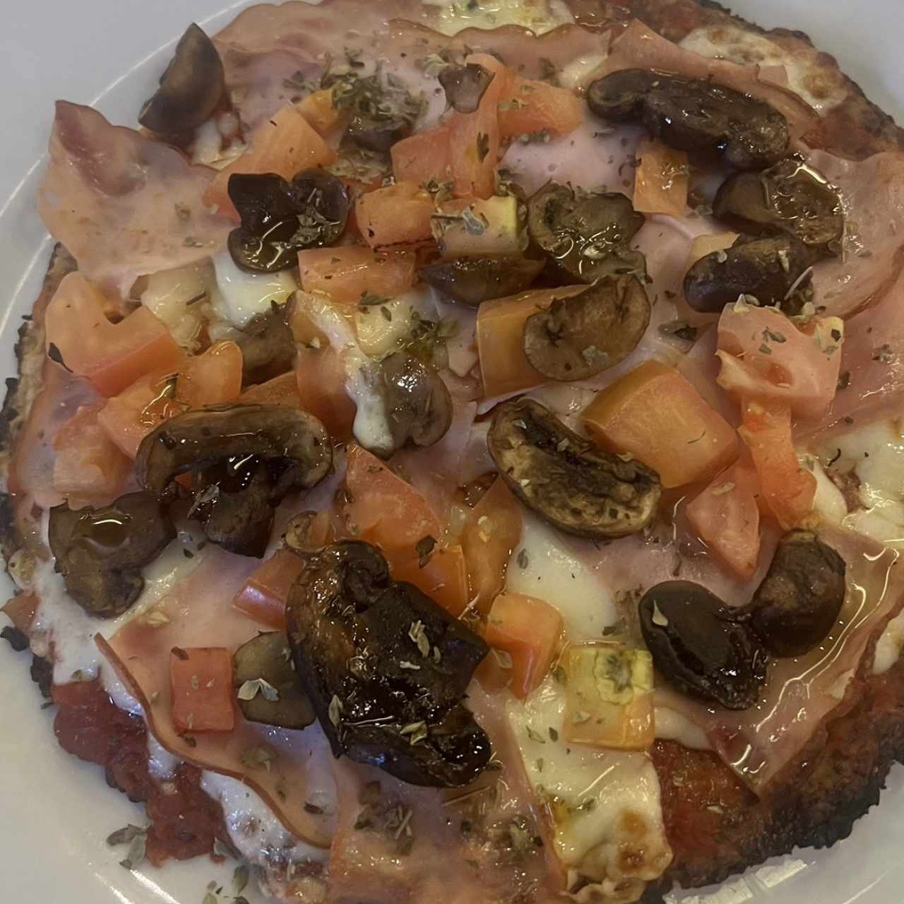 Pizza keto de jamon 
