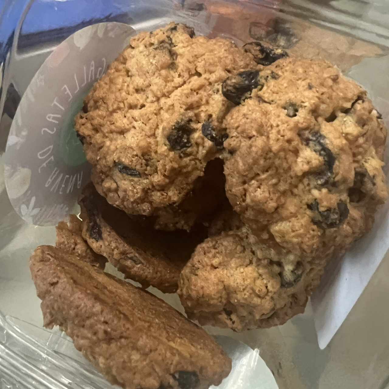 Galletas de Avena con Pasitas