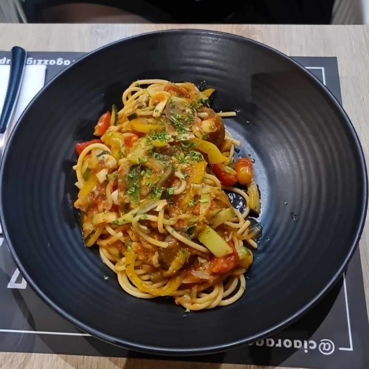 Fettuccine Verdi Alla Mediterranea