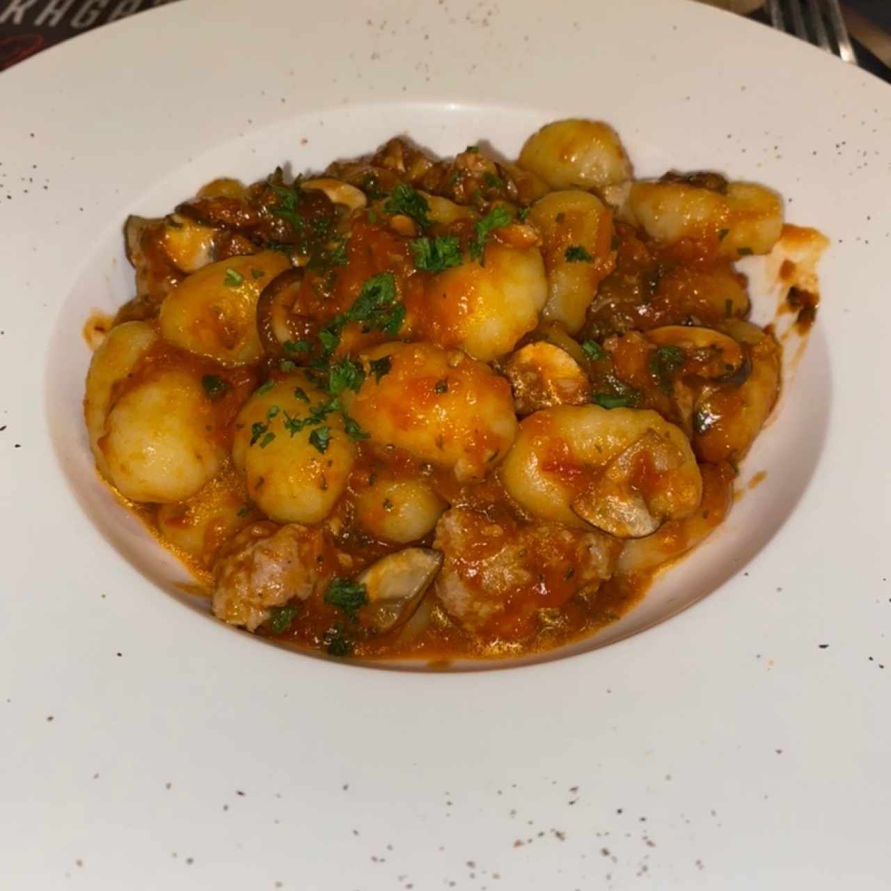 Gnocchi Salsiccia e Funghi