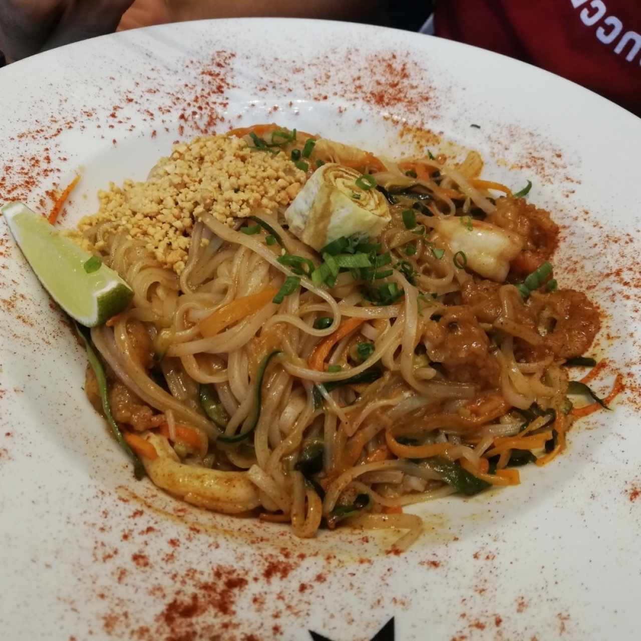 Pad Thai de mariscos 