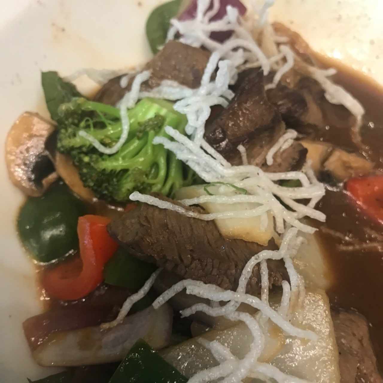 Stir fry de filete de res