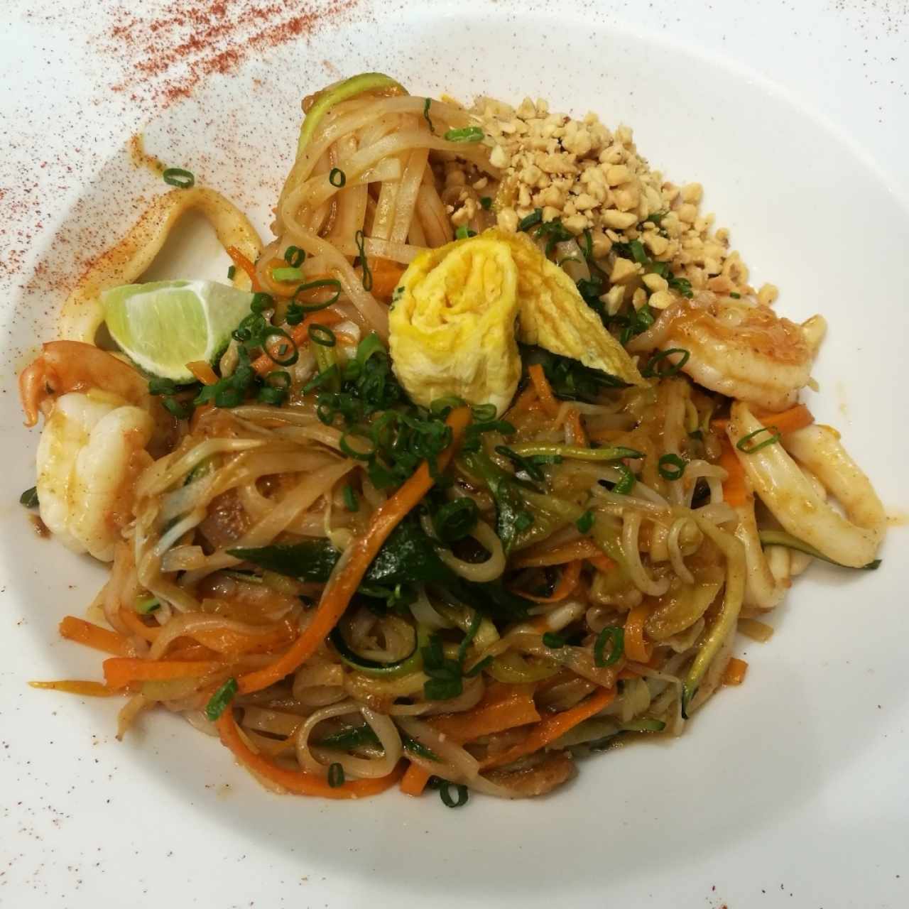 Pad thai de mariscos