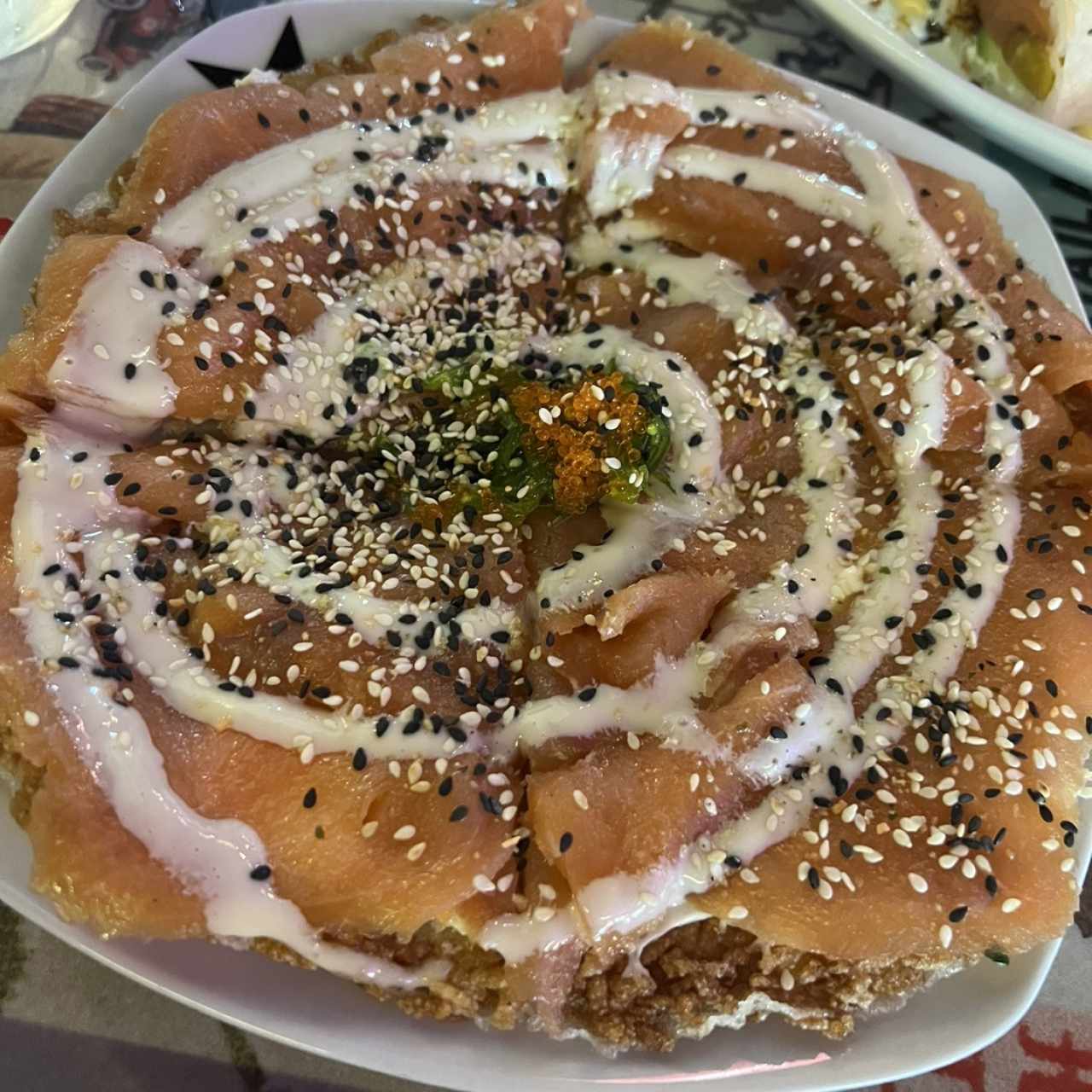 Pizza de Sushi de Salmón