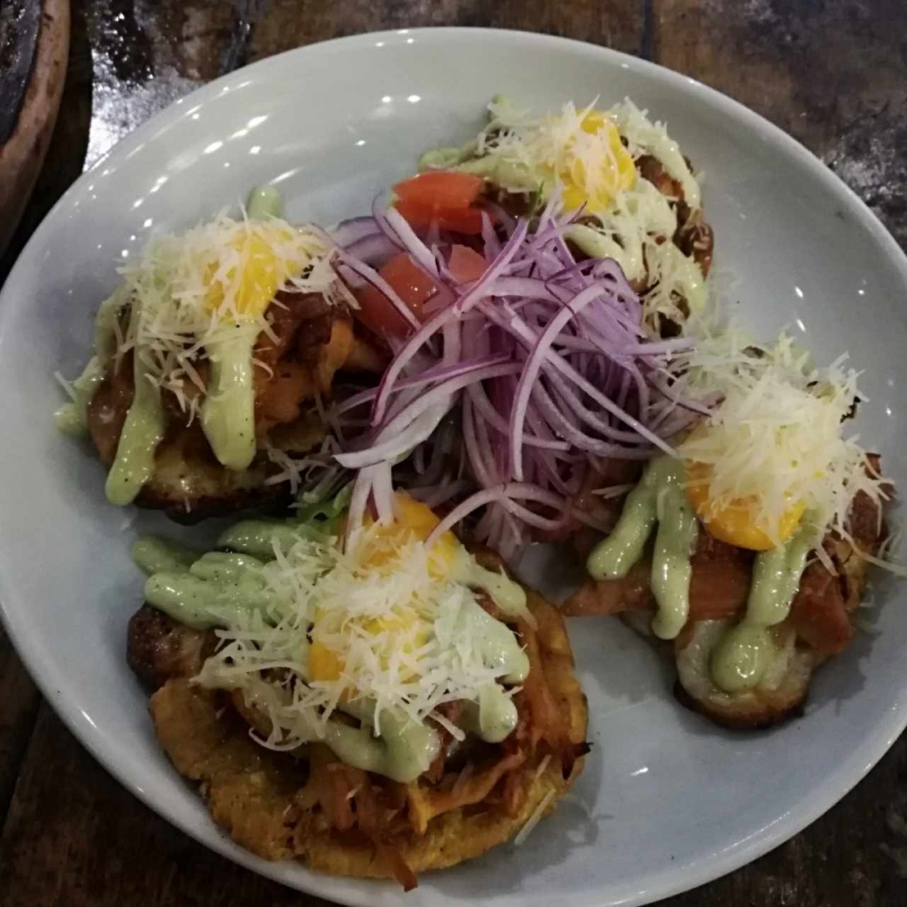 Patacones con pollo