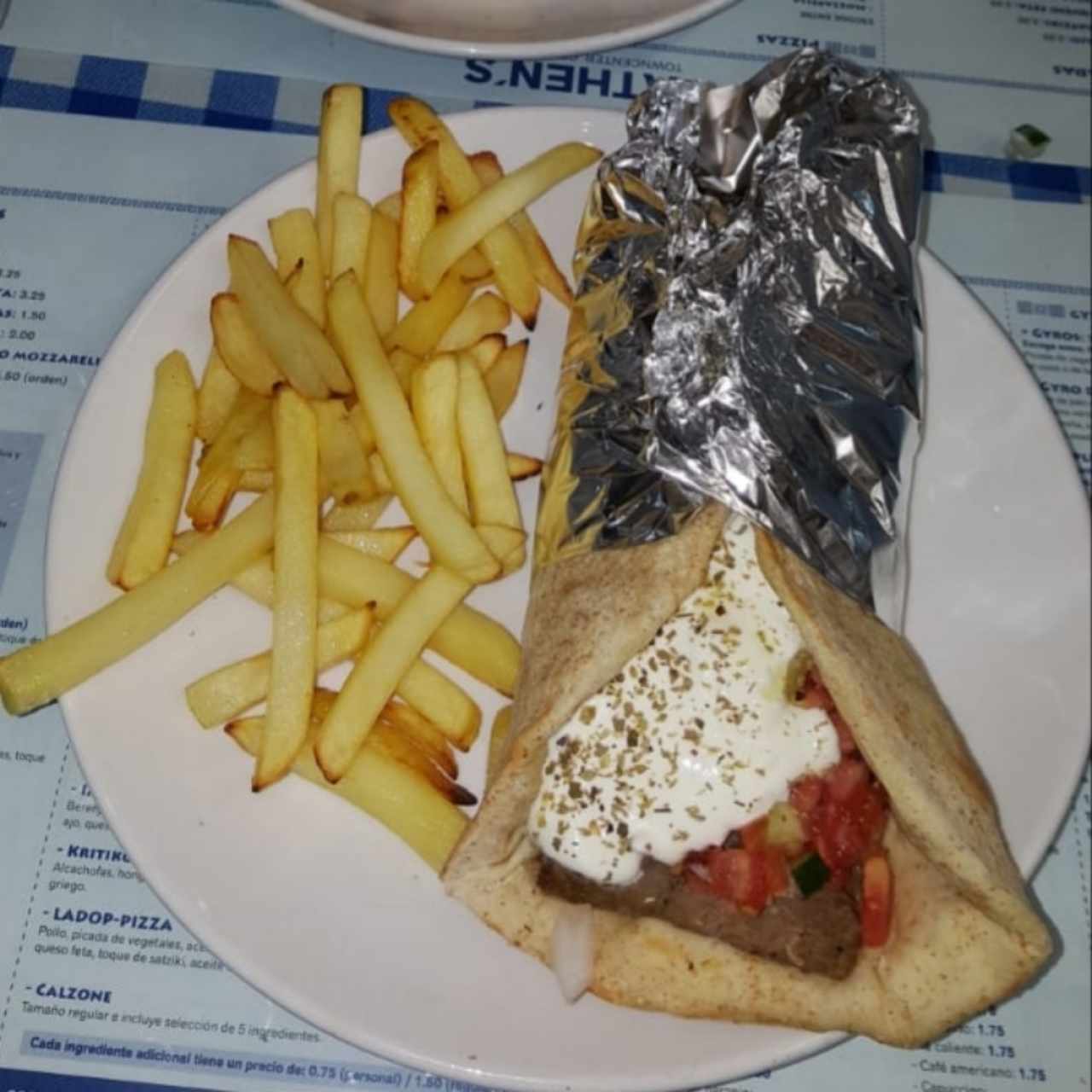 gyro con papitas