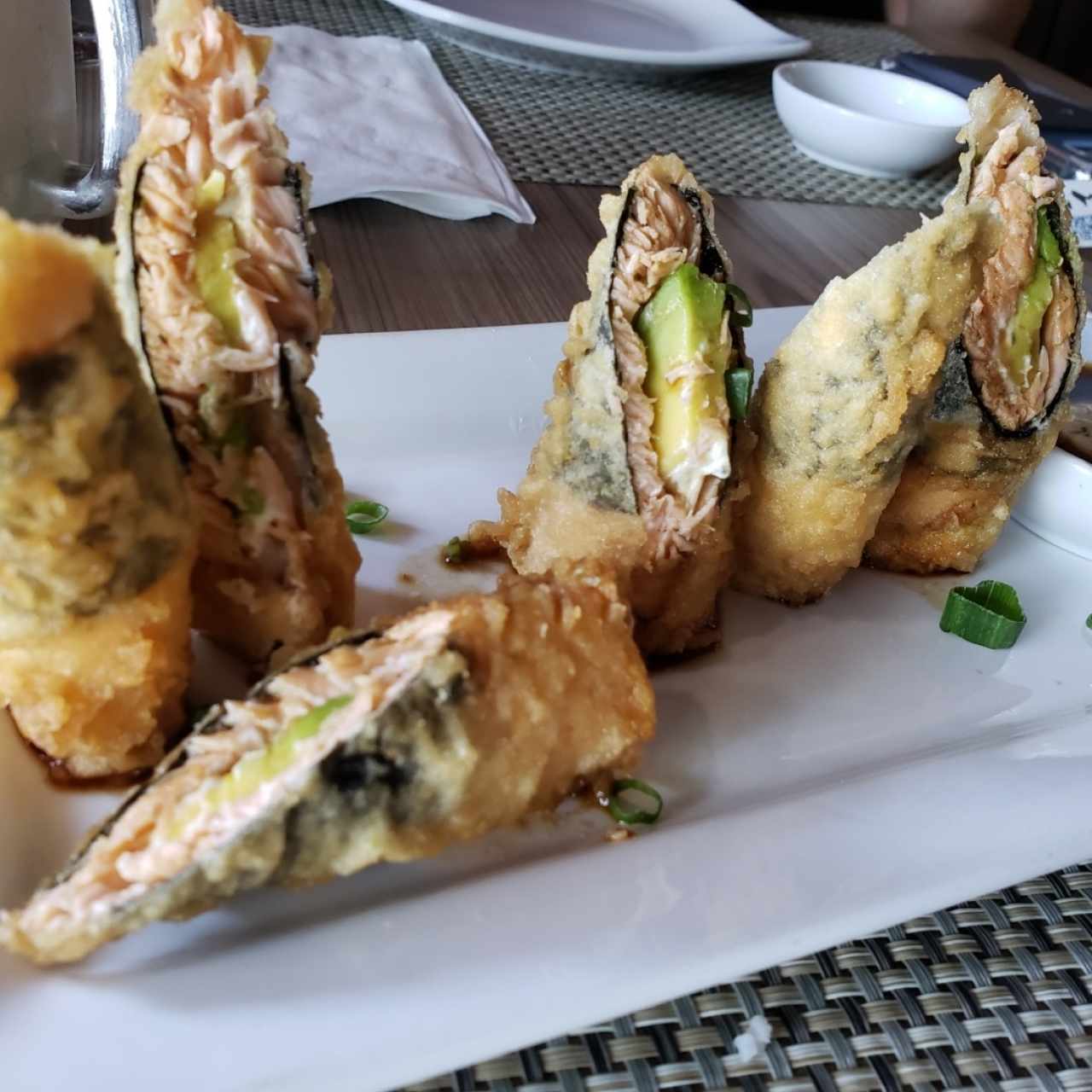 salmón tempura