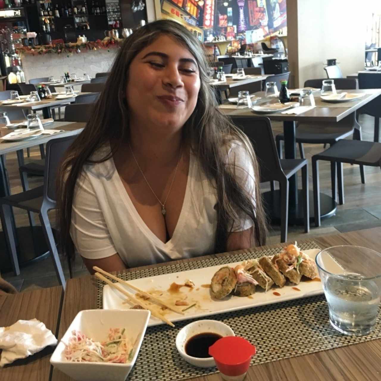 Dragon Roll, cara de felicidad