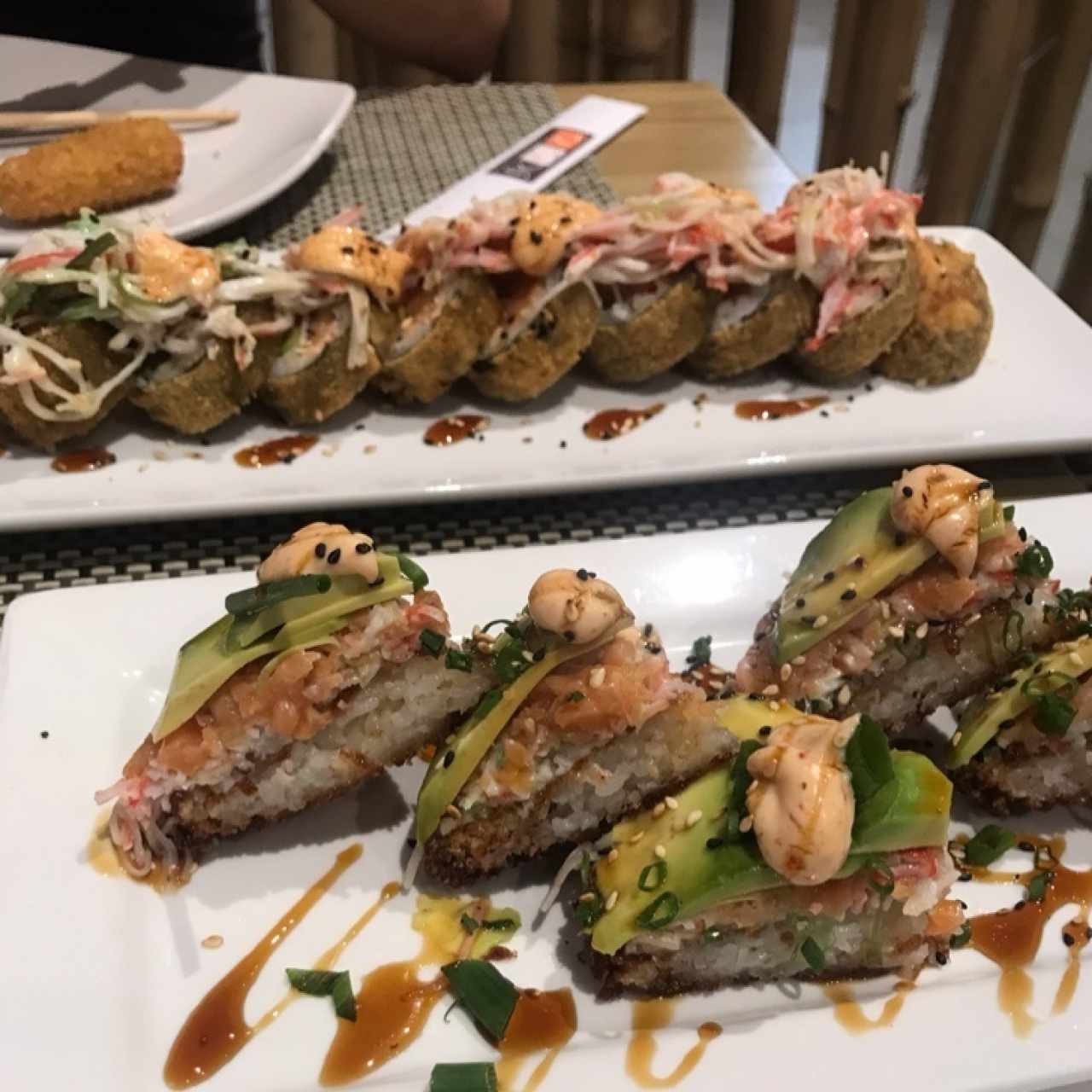 Pizza de Salmon 🤤 y Dragon Roll