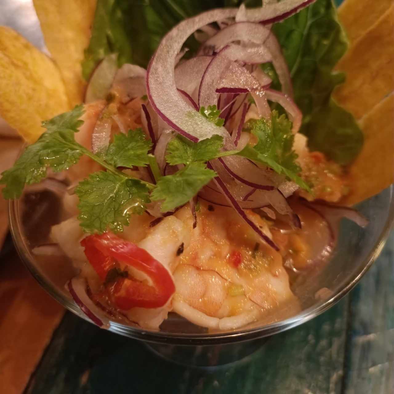 ceviche de camarón 