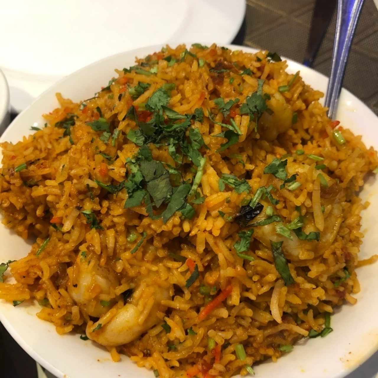 shrimp biryani