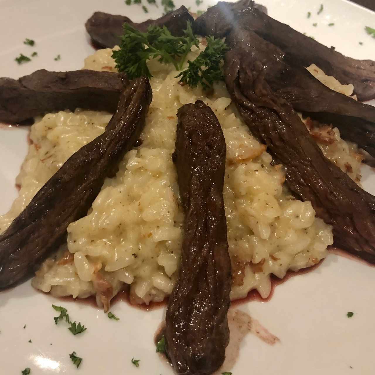 Risotto con Entraña Angus