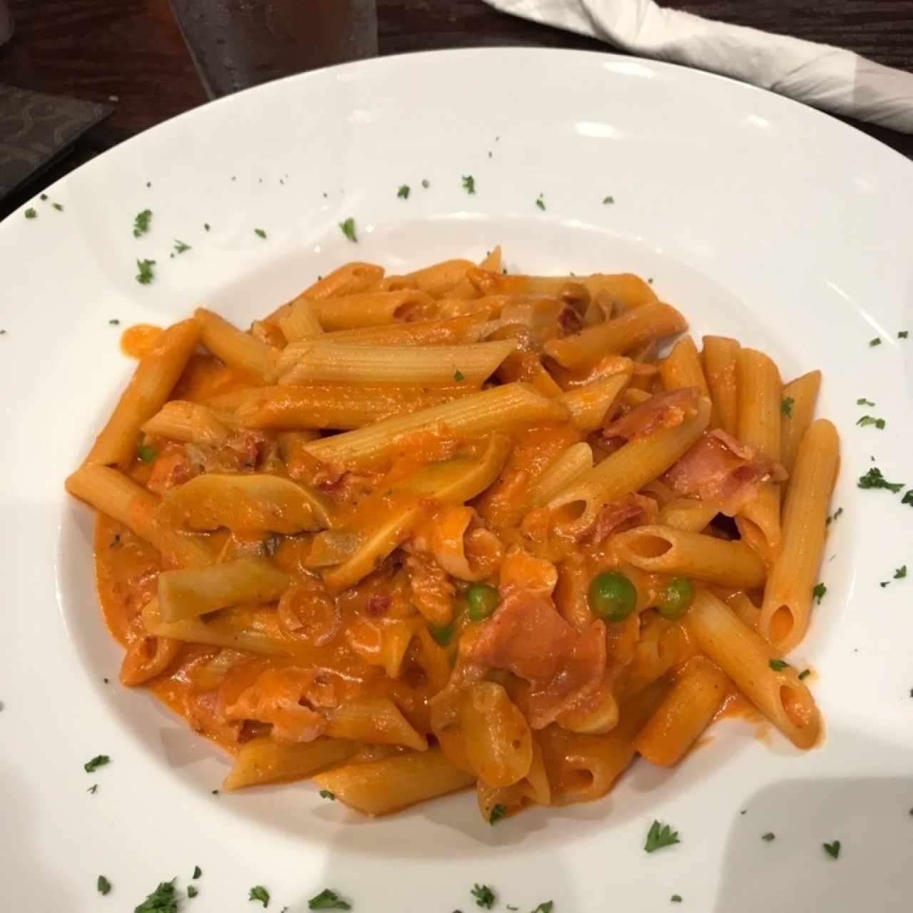 Penne con hongos