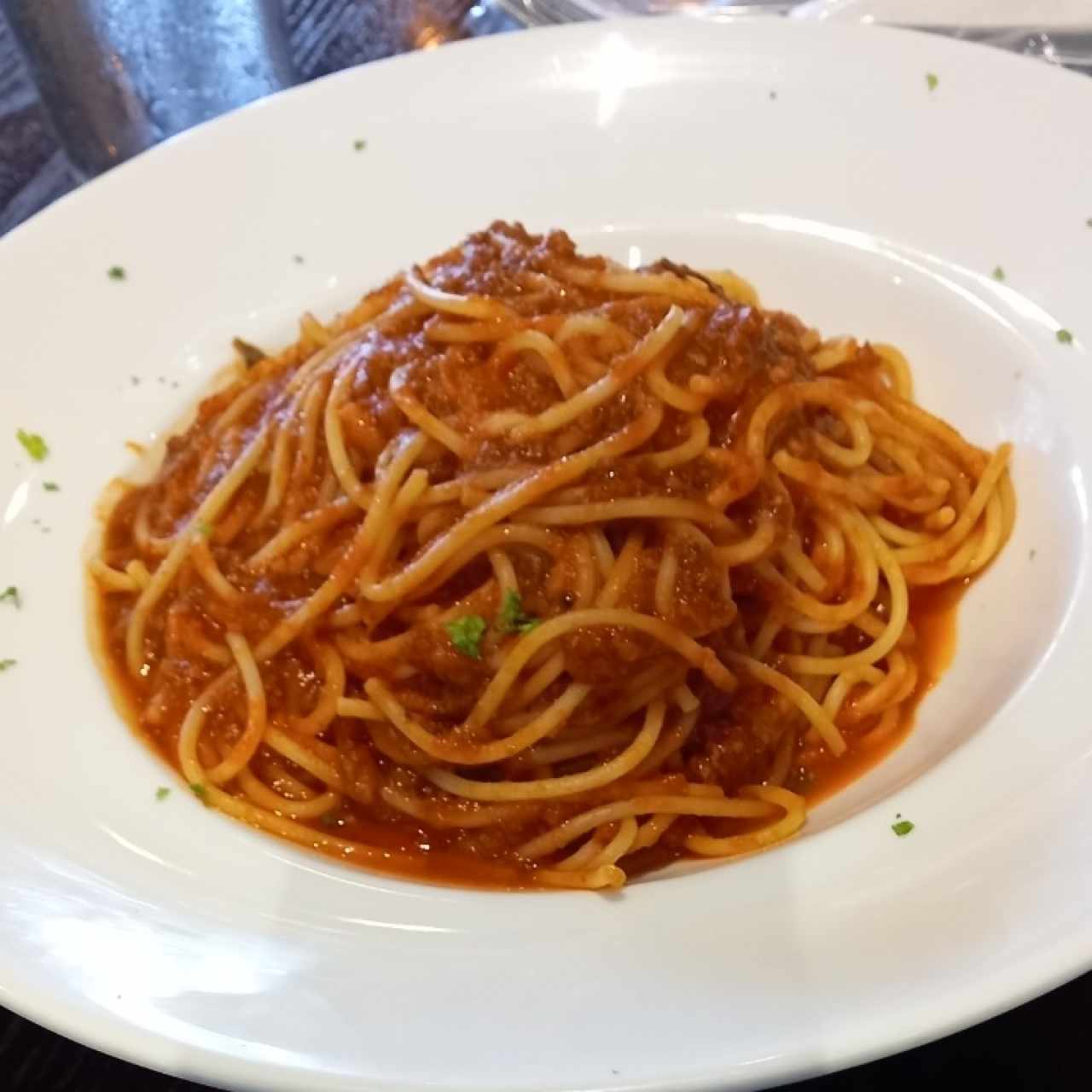 spaguetti a la boloñesa