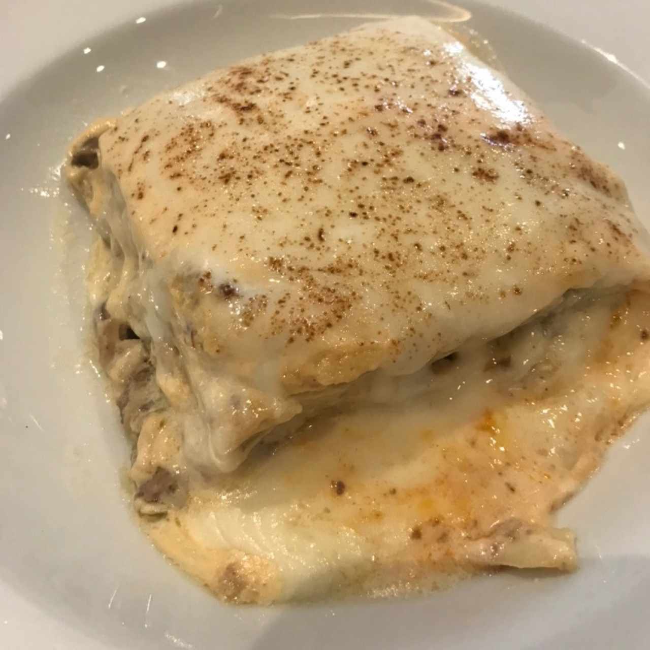 lasagna de pollo gratinada 