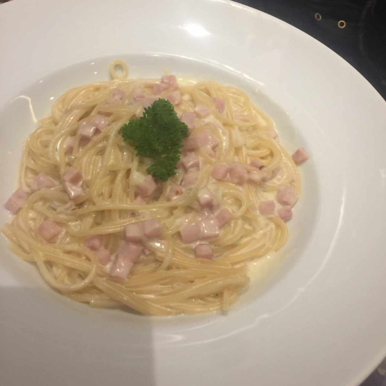 Spagguetti en salsa Alfredo