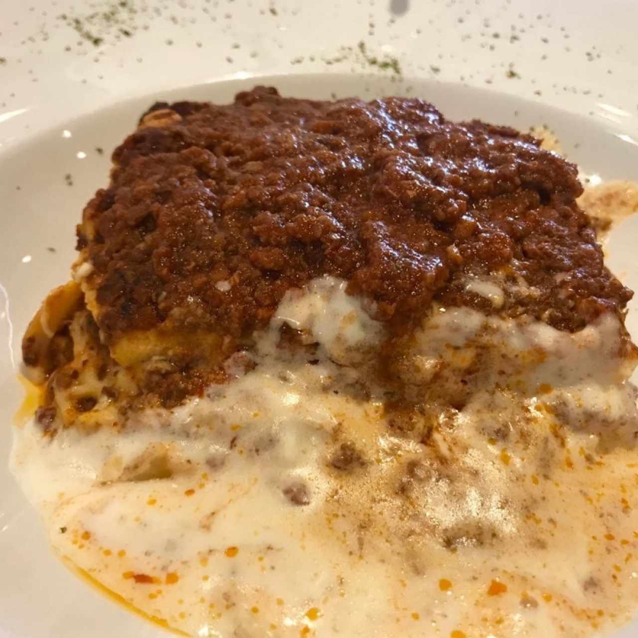 Lasagna gratinada