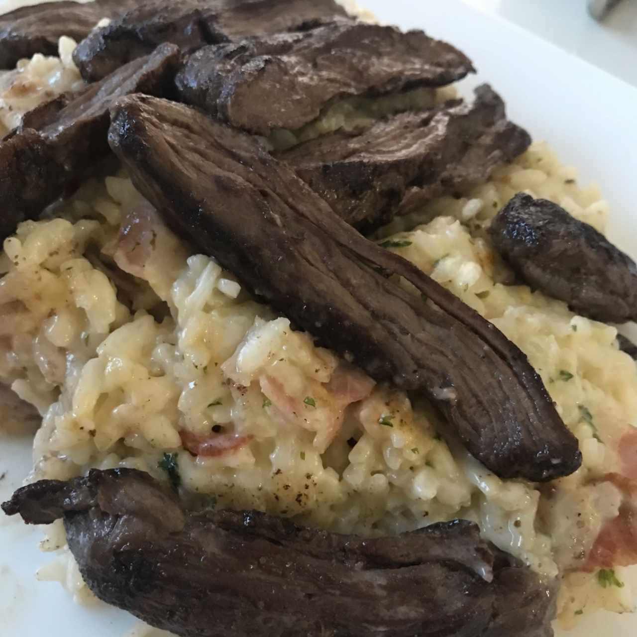 Risotto con entraña