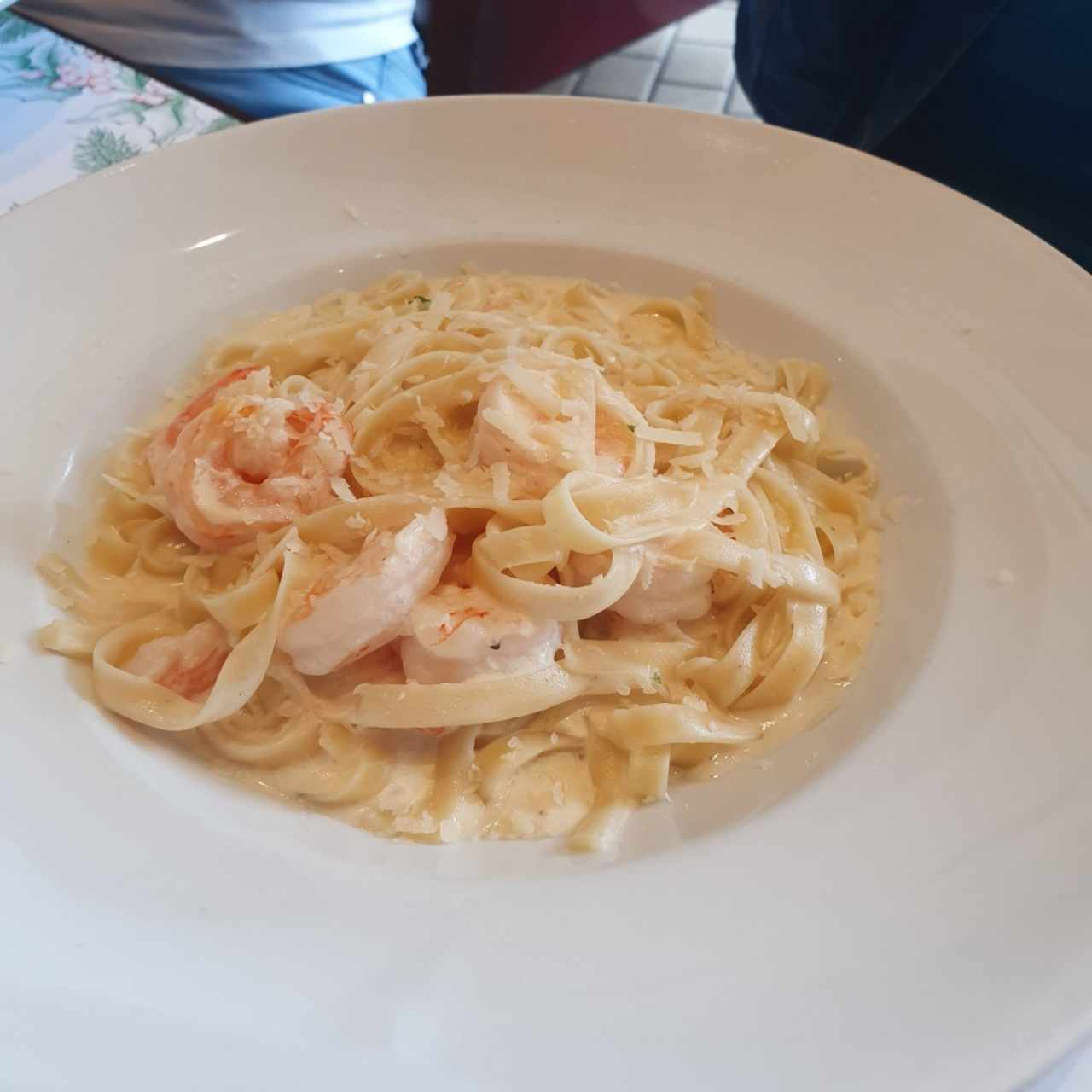 pasta con camarones