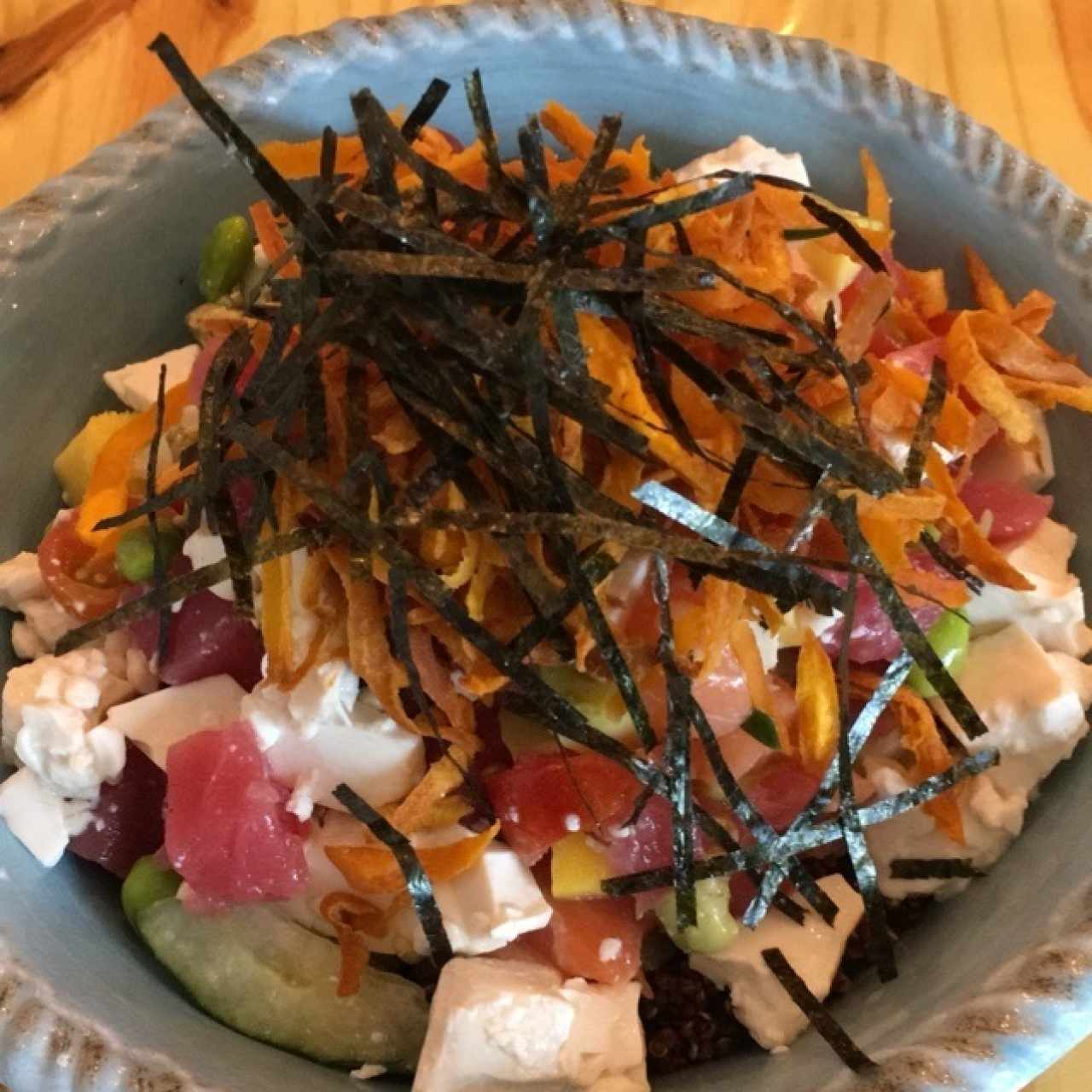 Arma tu bowl (tofu, salmon y atun de proteinas)