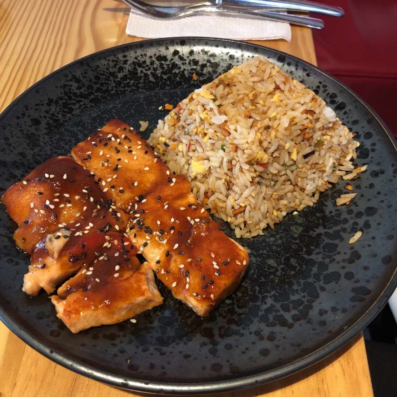 tepanyaki con salmon 