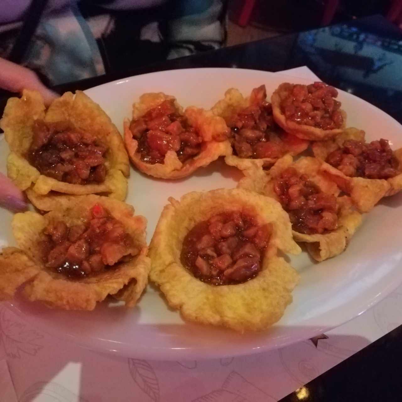 Patacones Rellenos con Mariscos