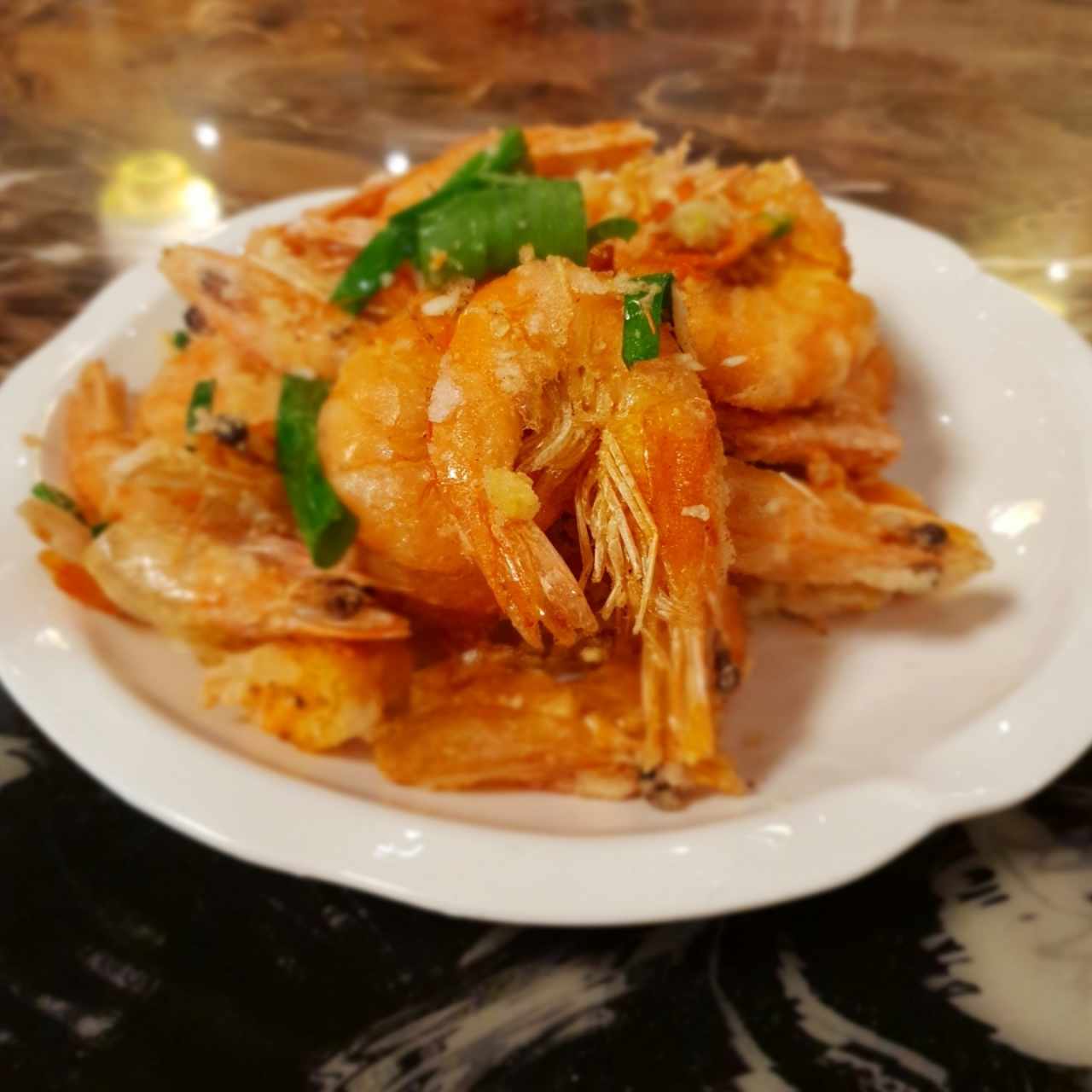 Langostino salteado a la pimienta