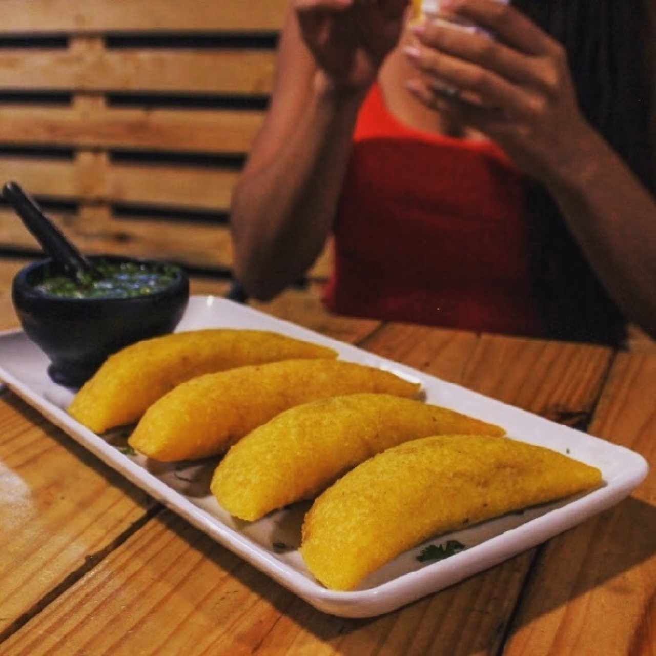 empanadas hechas totalmente de maiz