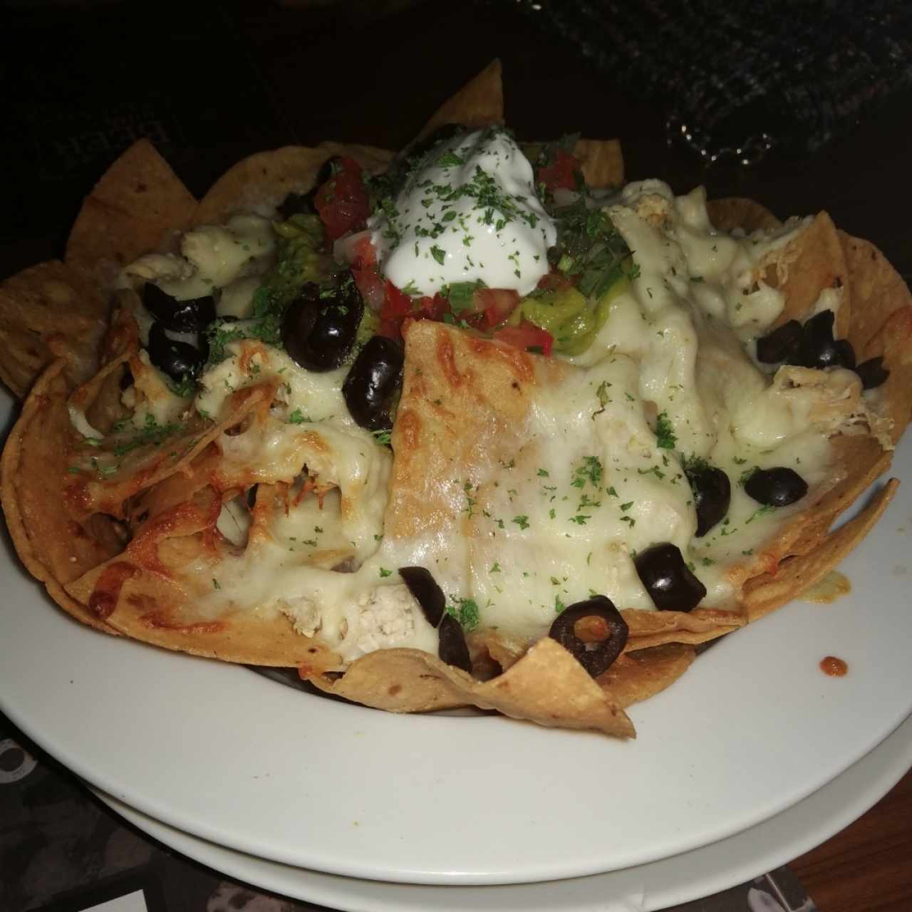 nachos con pollo