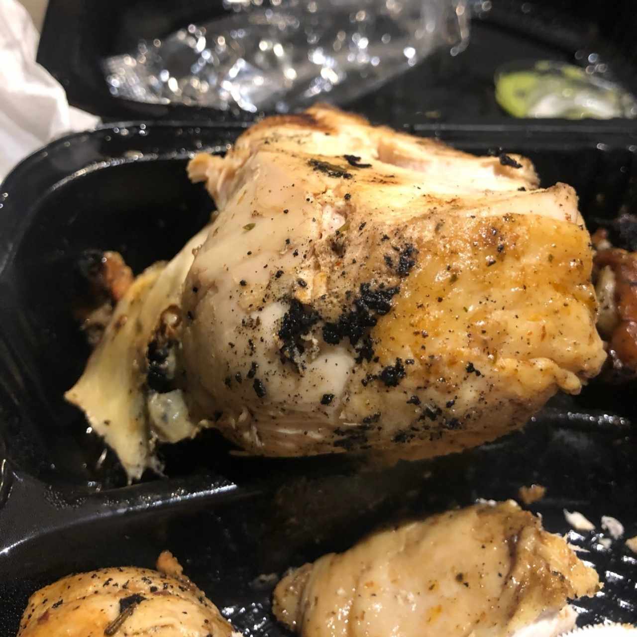 pollo quemado