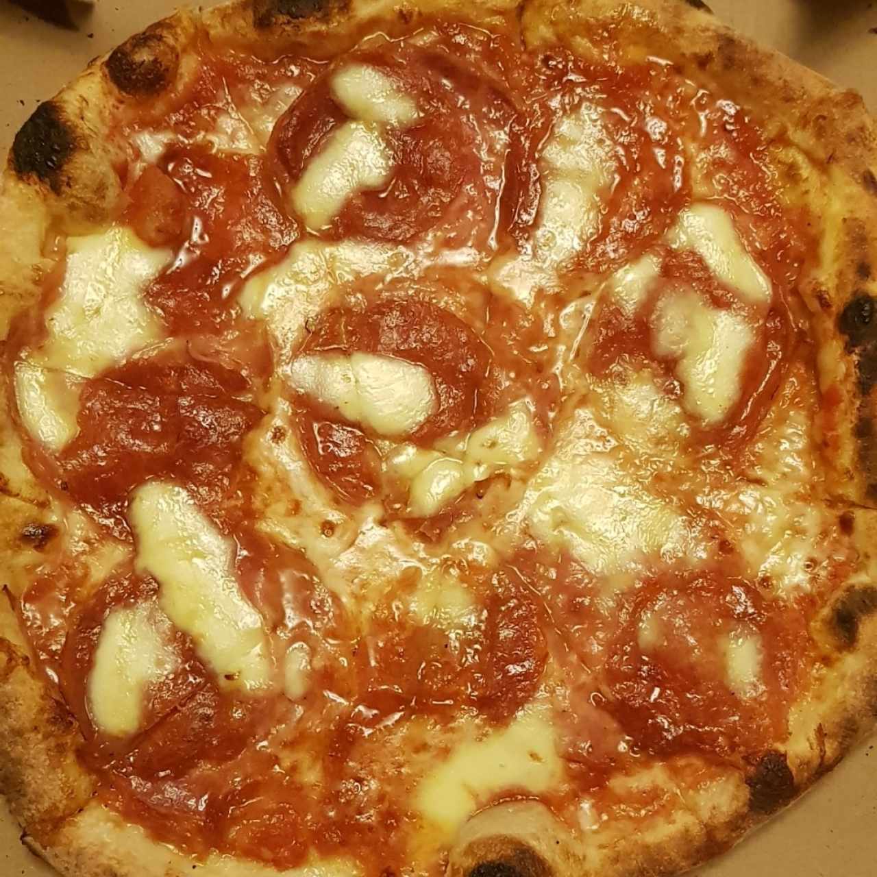 Mozzarella Artesanal, Stracciatella, Peproni, Sopressata y Miel Picante a domicilio con Uber Eats 