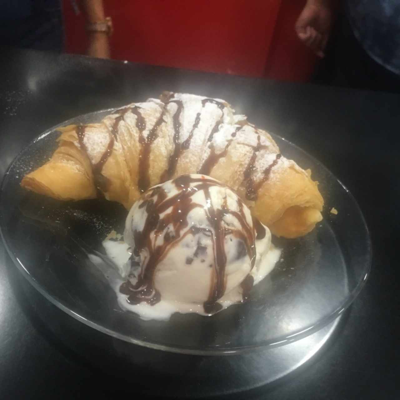 croissant con helado