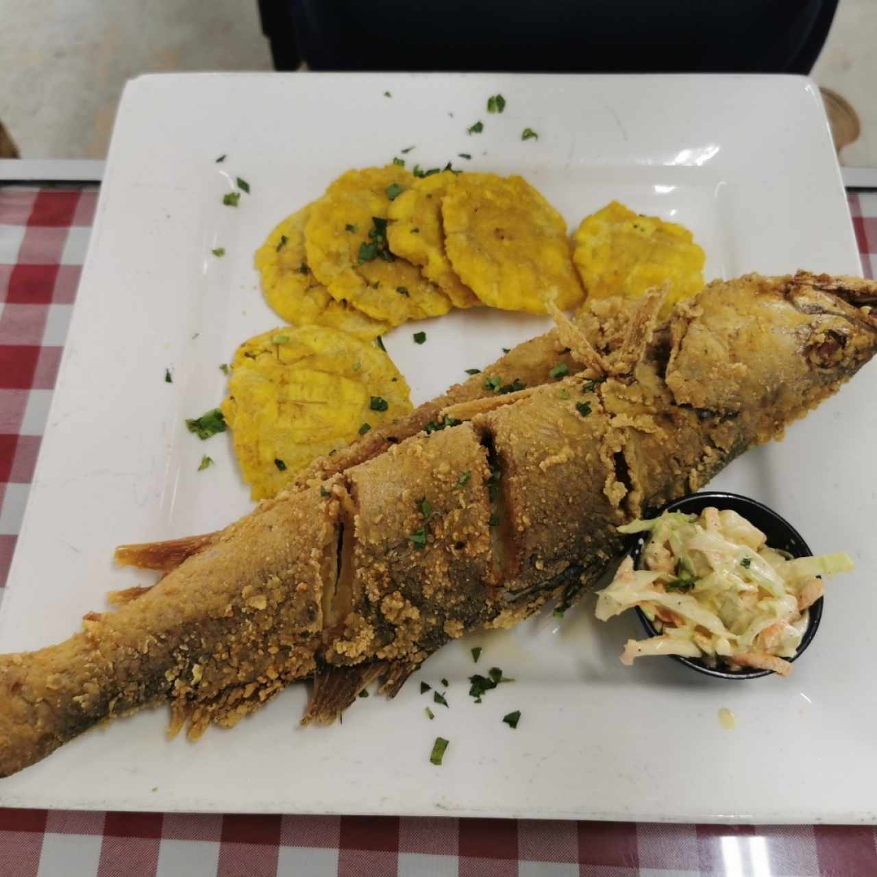 Pescado con patacones