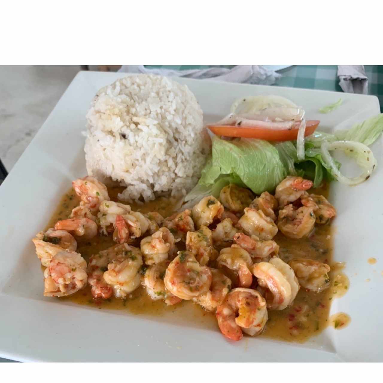 garlic shrimp and coconut shrimp