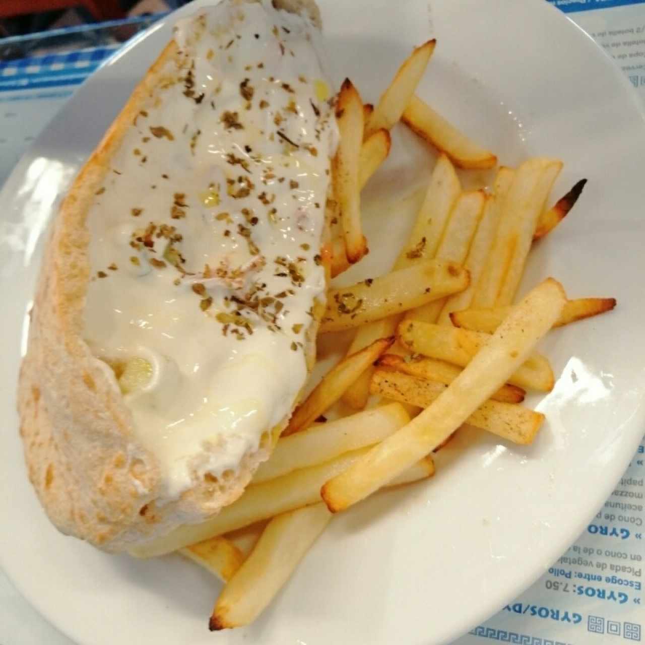 gyro en pan de la casa 