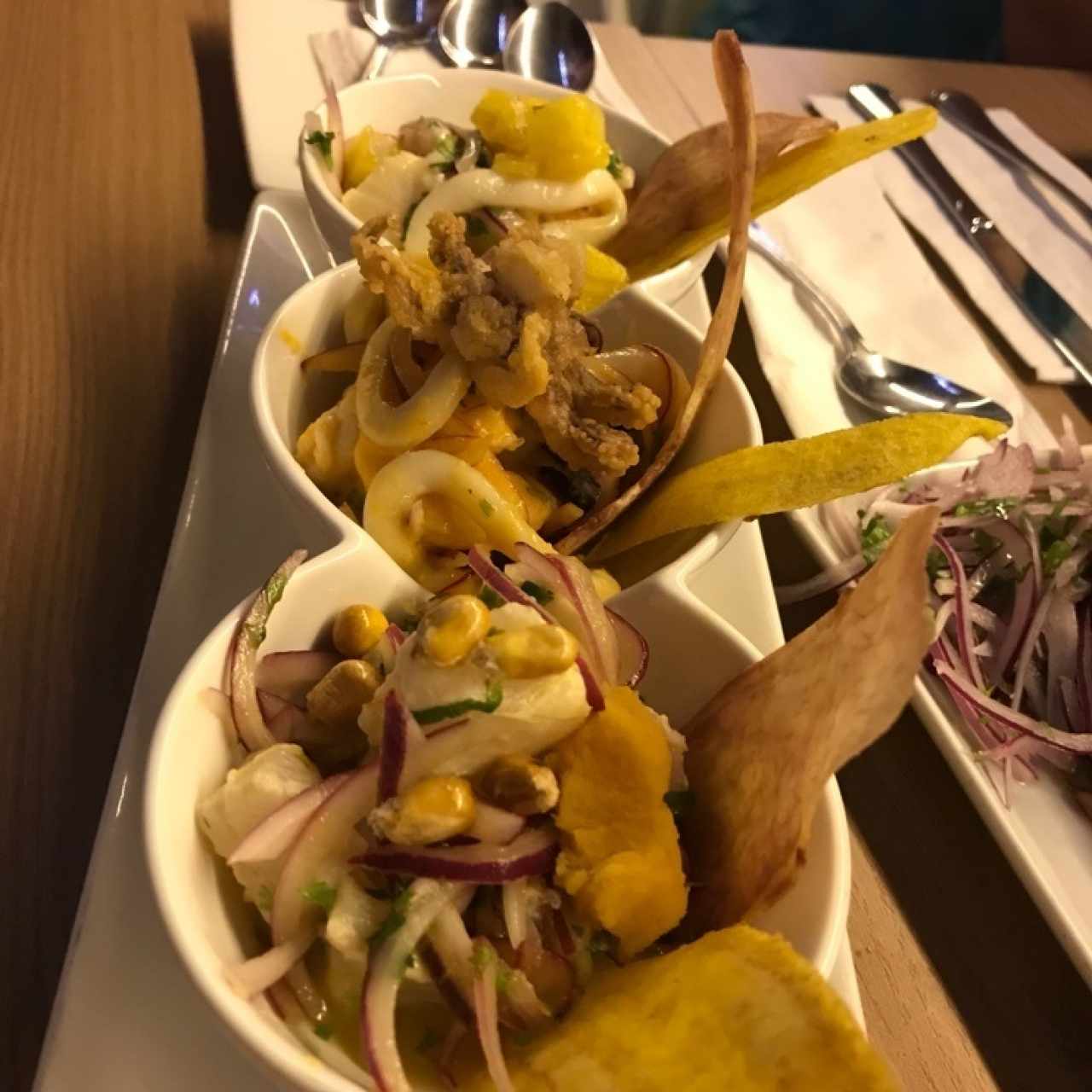 Degustación de tres Ceviches