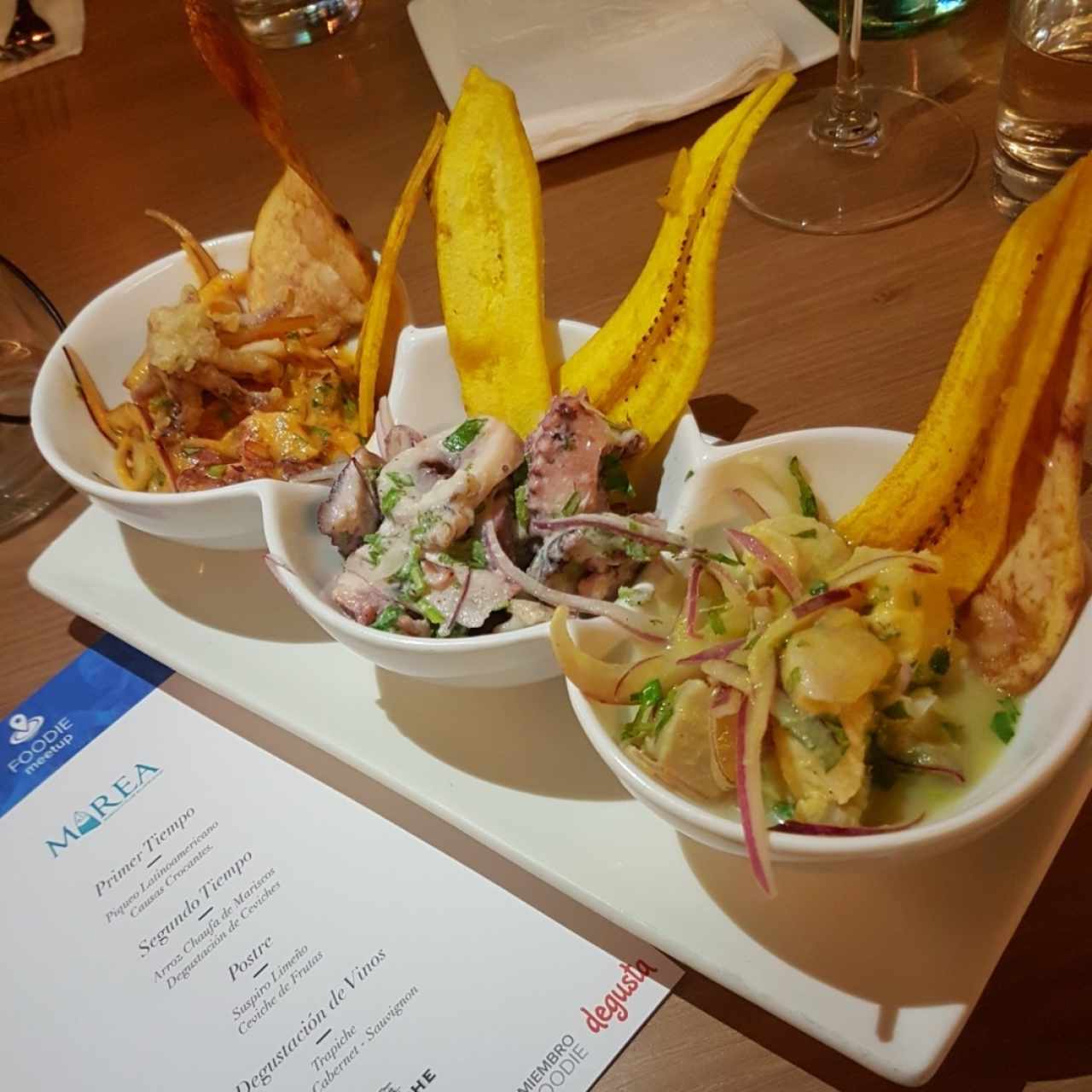 Degustación de tres Ceviches