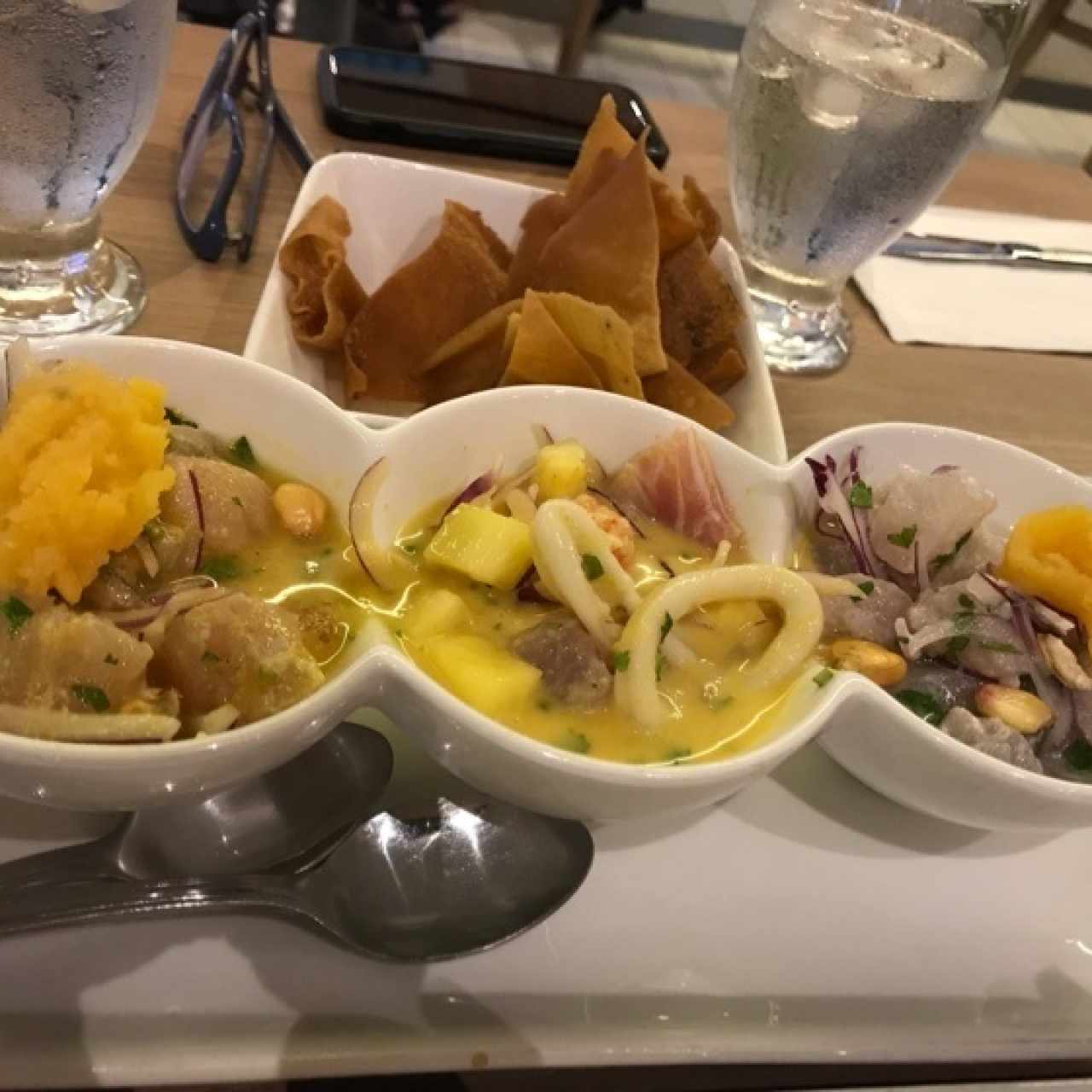 Trío de ceviches 