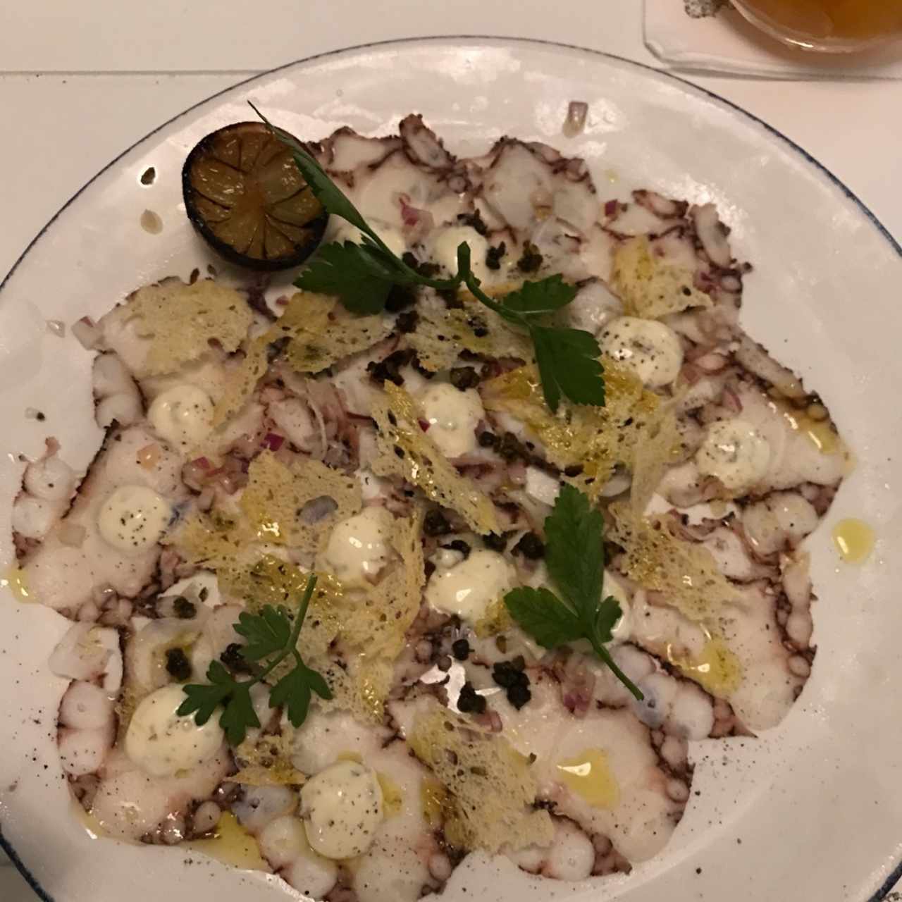 Carpaccio de pulpo