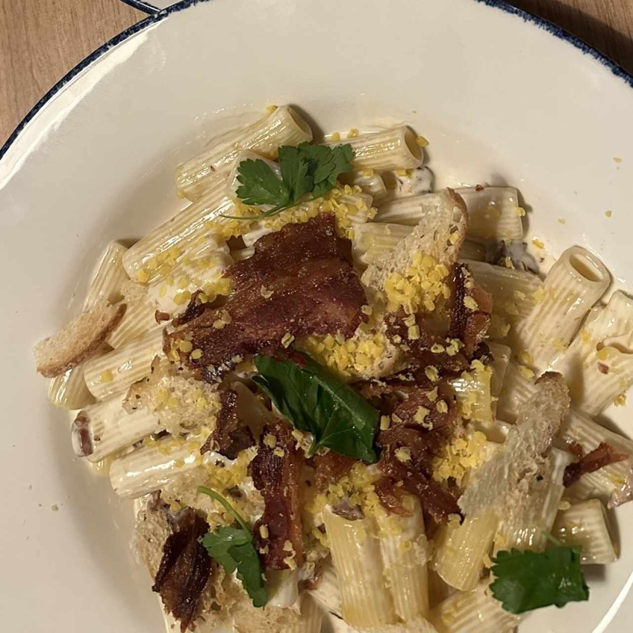 Rigatoni Ni Carbonara Ni Alfredo