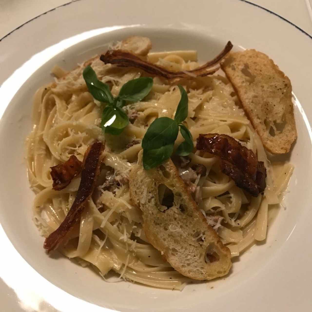 Fettucini ni Carbonara ni Alfredo