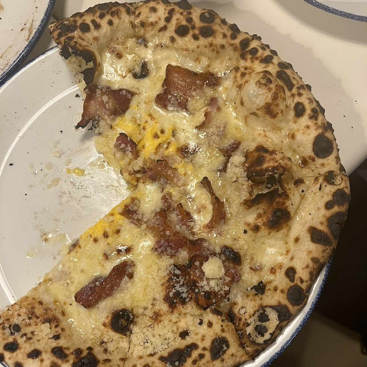 Pizza carbonara