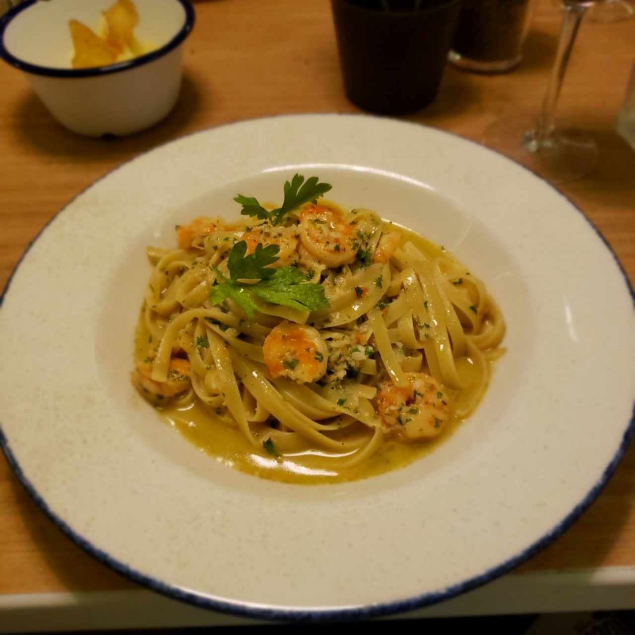 Linguinni con Camarones