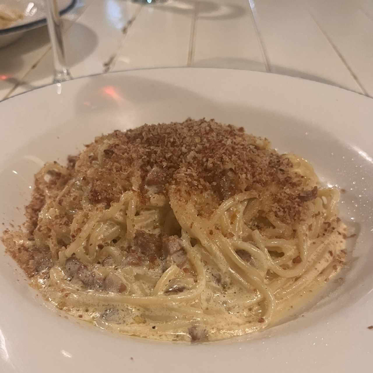 Spaghetti Alfredo e Prosciutto