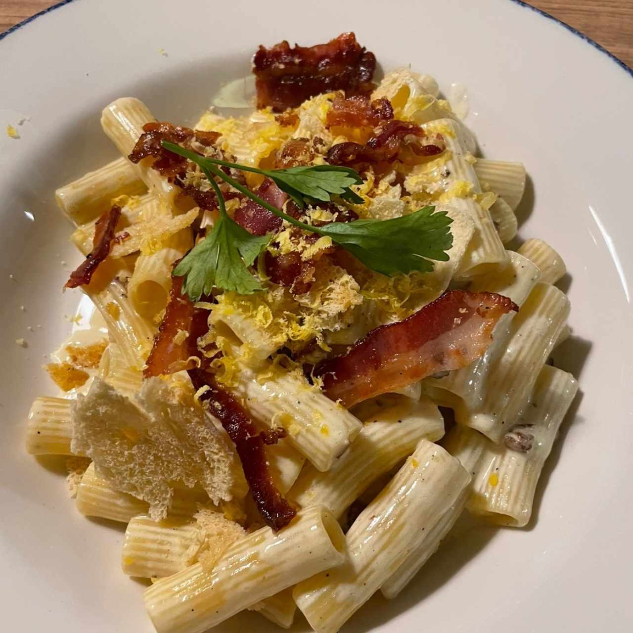 Rigatoni Ni Carbonara Ni Alfredo