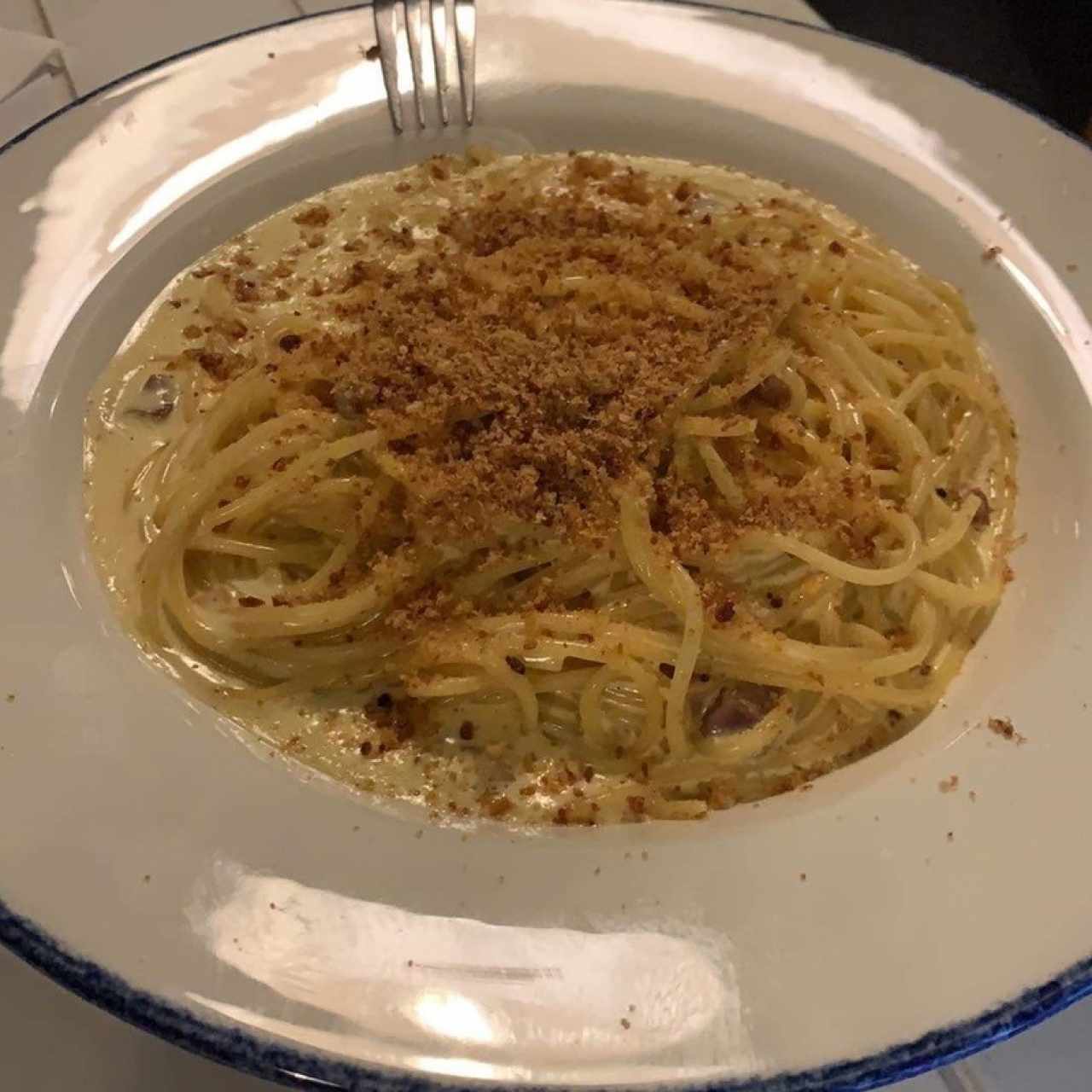 SPAGHETTI ALFREDO E PROSCIUTTO